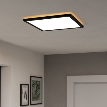 Eglo - LED RGBW Prigušiva plafonjera za kupatilo LED/17,6W/230V 2700-6500K 39x39 cm IP44 crno ZigBee