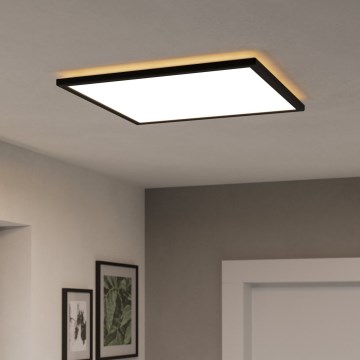 Eglo - LED RGBW Prigušiva plafonjera za kupatilo LED/17W/230V 2700-6500K 50x50cm IP44 crno ZigBee