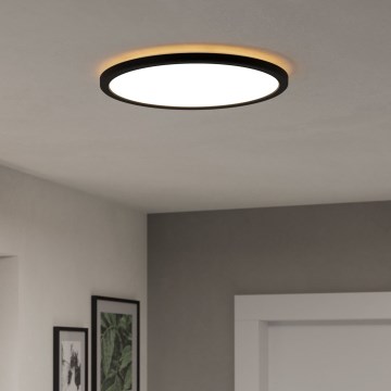 Eglo - LED RGBW Prigušiva plafonjera za kupatilo LED/18,5W/230V 2700-6500K pr.38,9cm IP44 crno ZigBee