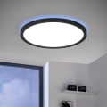 Eglo - LED RGBW prigušiva stropna lampa LED/14,6W/230V crna ZigBee