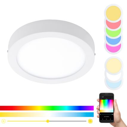 Eglo - LED RGBW prigušiva plafonska svetiljka FUEVA-C LED/21W/230V prečnika 30 cm