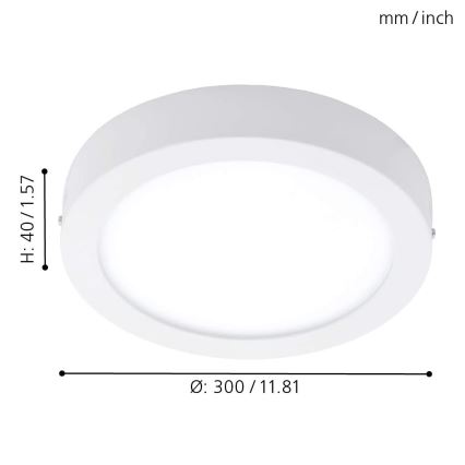 Eglo - LED RGBW prigušiva plafonska svetiljka FUEVA-C LED/21W/230V prečnika 30 cm