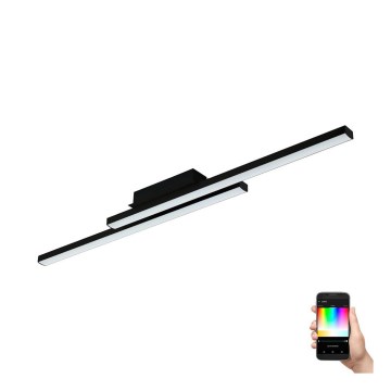 Eglo - LED RGBW prigušiva stropna svetiljka LED/32W/230V crna ZigBee