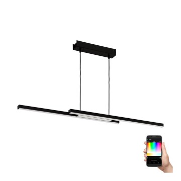 Eglo - LED RGBW prigušiva viseći luster na sajli, LED/32W/230V, crni, ZigBee