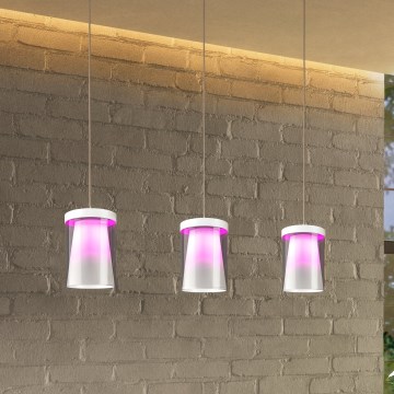 Eglo - LED RGBW Prigušivi luster na sajli 3xLED/3,7W/230V 2700-6500K bela ZigBee