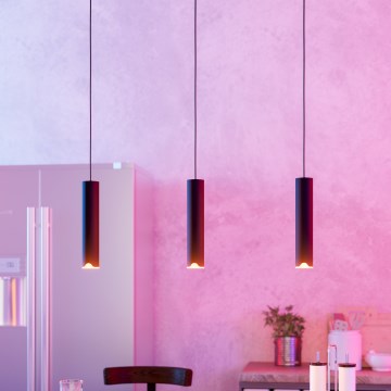 Eglo - LED RGBW Prigušivi luster na sajli 3xLED/3,7W/230V 2700-6500K crno