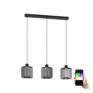 Eglo - LED RGBW Prigušivi luster na sajli 3xLED/3,7W/230V 2700-6500K