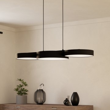 Eglo - LED RGBW Prigušivi luster na sajli 3xLED/7,5W/230V 2700-6500K crno