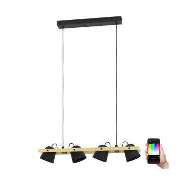 Eglo - LED RGBW Prigušivi luster na sajli 4xLED/3,7W/230V 2700-6500K