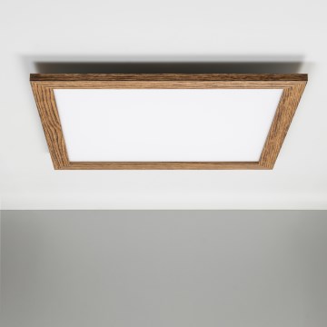 Eglo - LED RGBW Prigušivi nadgradni panel SALOBRENA-C WOOD LED/30,5W/230V 2700-6500K 64x64 cm braon + Daljinski upravljač