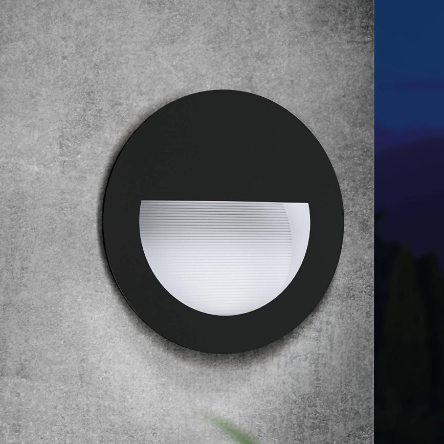 Eglo - LED Spoljašnje ugradbeno svetlo LED/2,5W/230V IP65 crno