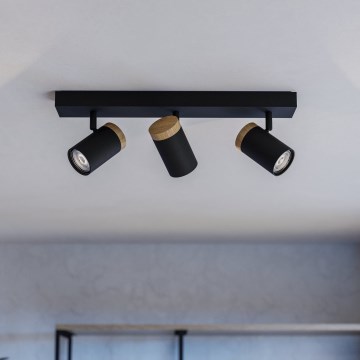 Eglo - LED spot svetiljka 3xGU10/4,5W/230V 3000K crna/smeđa
