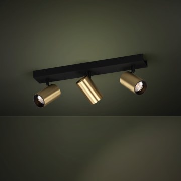 Eglo - LED spot svetlo 3xGU10/4,5W/230V 3000K crna/zlatna