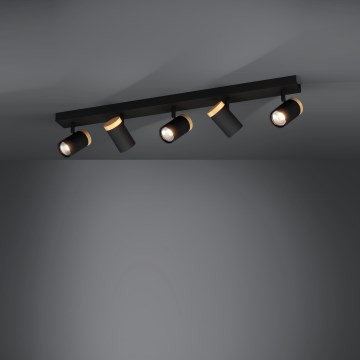 Eglo - LED spot svetlo 5xGU10/4,5W/230V 3000K crna/braon