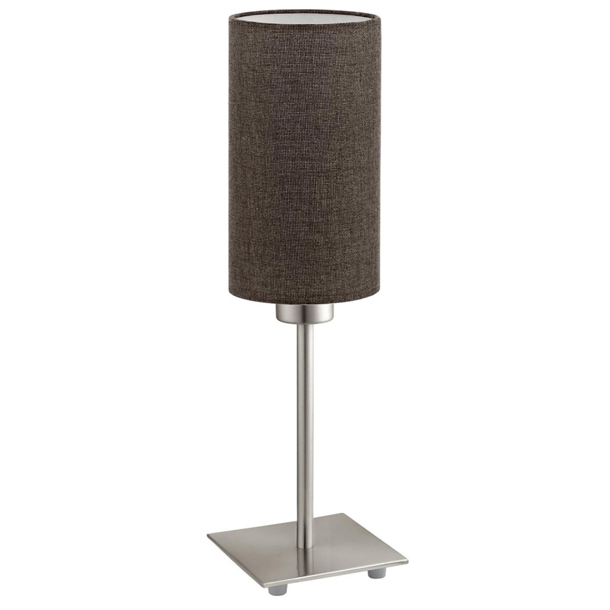 Eglo - LED  Stona lampa TUNJA 1xE27/60W/230V 26,5 cm mat krom/braon