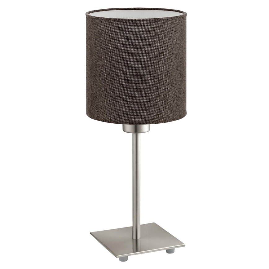 Eglo - LED  Stona lampa TUNJA 1xE27/60W/230V 26,5 cm mat krom/braon