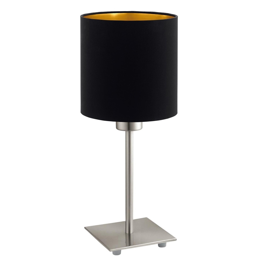 Eglo - LED  Stona lampa TUNJA 1xE27/60W/230V 26,5 cm mat krom/crno