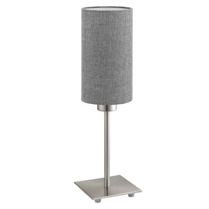 Eglo - LED  Stona lampa TUNJA 1xE27/60W/230V 26,5 cm mat krom/sivo