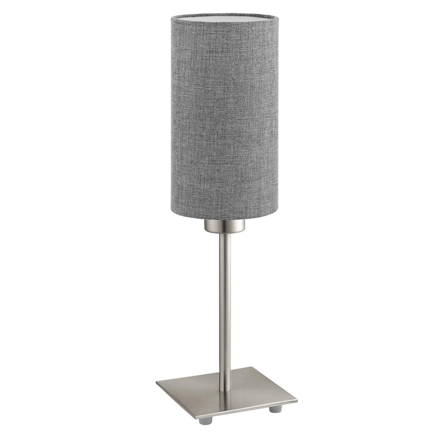 Eglo - LED  Stona lampa TUNJA 1xE27/60W/230V 26,5 cm mat krom/sivo