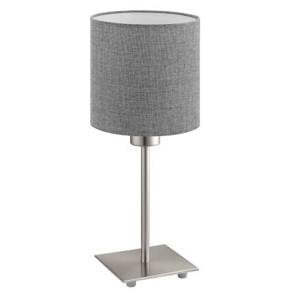 Eglo - LED  Stona lampa TUNJA 1xE27/60W/230V 26,5 cm mat krom/sivo
