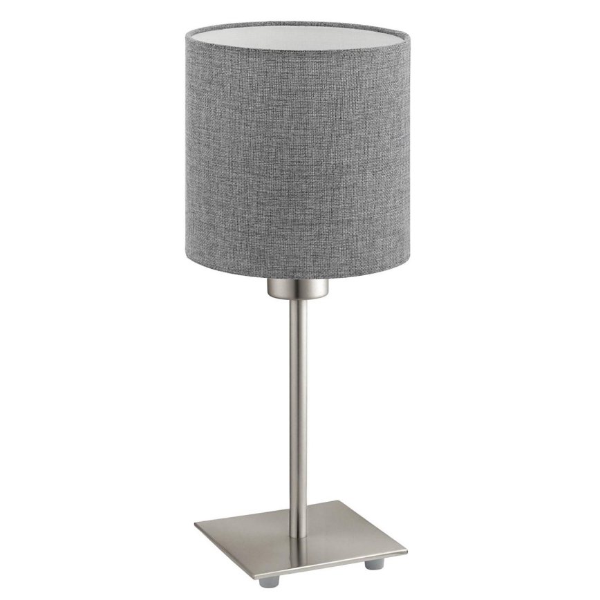 Eglo - LED  Stona lampa TUNJA 1xE27/60W/230V 26,5 cm mat krom/sivo