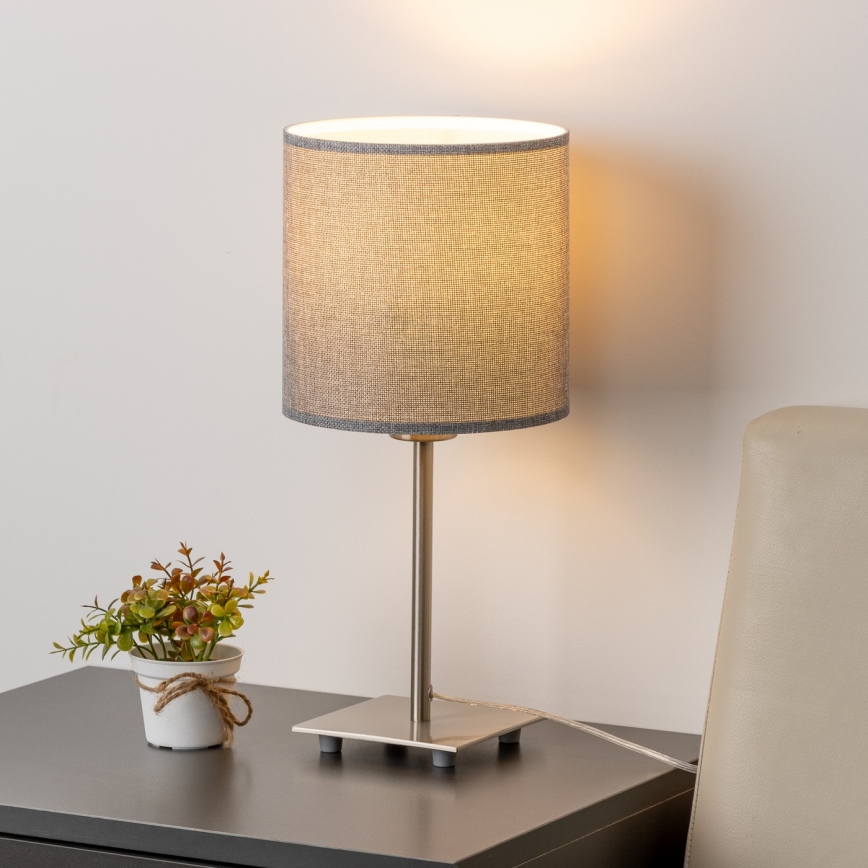 Eglo - LED  Stona lampa TUNJA 1xE27/60W/230V 26,5 cm mat krom/sivo