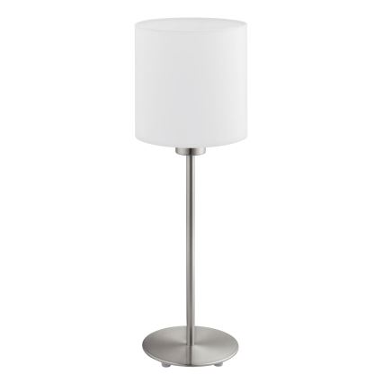 Eglo - LED  Stona lampa TUNJA 1xE27/60W/230V 38,5 cm mat krom/bela