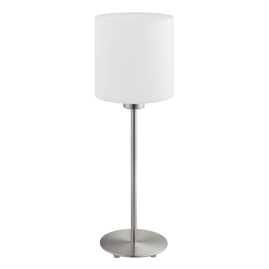 Eglo - LED  Stona lampa TUNJA 1xE27/60W/230V 38,5 cm mat krom/bela