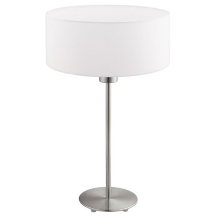 Eglo - LED  Stona lampa TUNJA 1xE27/60W/230V 38,5 cm mat krom/bela