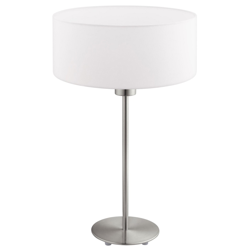 Eglo - LED  Stona lampa TUNJA 1xE27/60W/230V 38,5 cm mat krom/bela