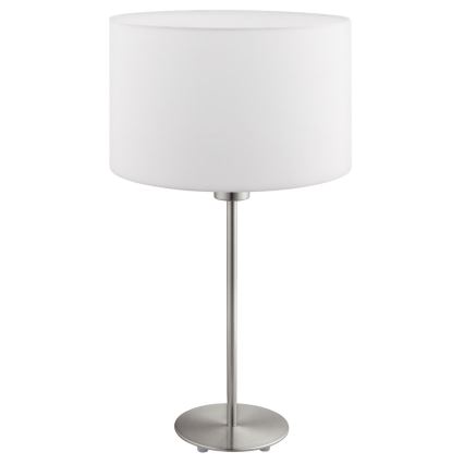 Eglo - LED  Stona lampa TUNJA 1xE27/60W/230V 38,5 cm mat krom/bela