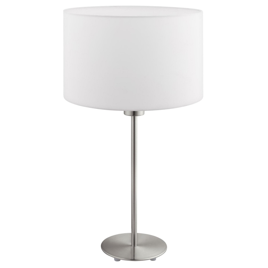 Eglo - LED  Stona lampa TUNJA 1xE27/60W/230V 38,5 cm mat krom/bela