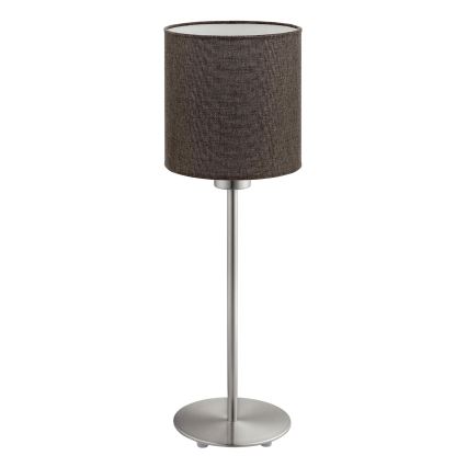 Eglo - LED  Stona lampa TUNJA 1xE27/60W/230V 38,5 cm mat krom/braon