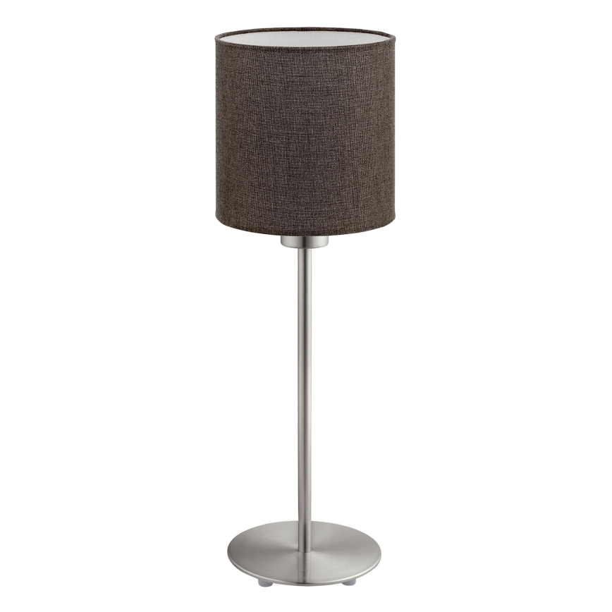 Eglo - LED  Stona lampa TUNJA 1xE27/60W/230V 38,5 cm mat krom/braon