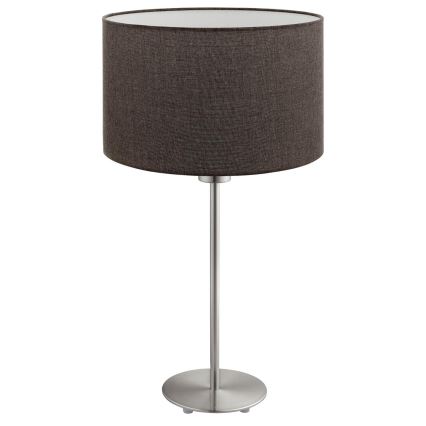Eglo - LED  Stona lampa TUNJA 1xE27/60W/230V 38,5 cm mat krom/braon