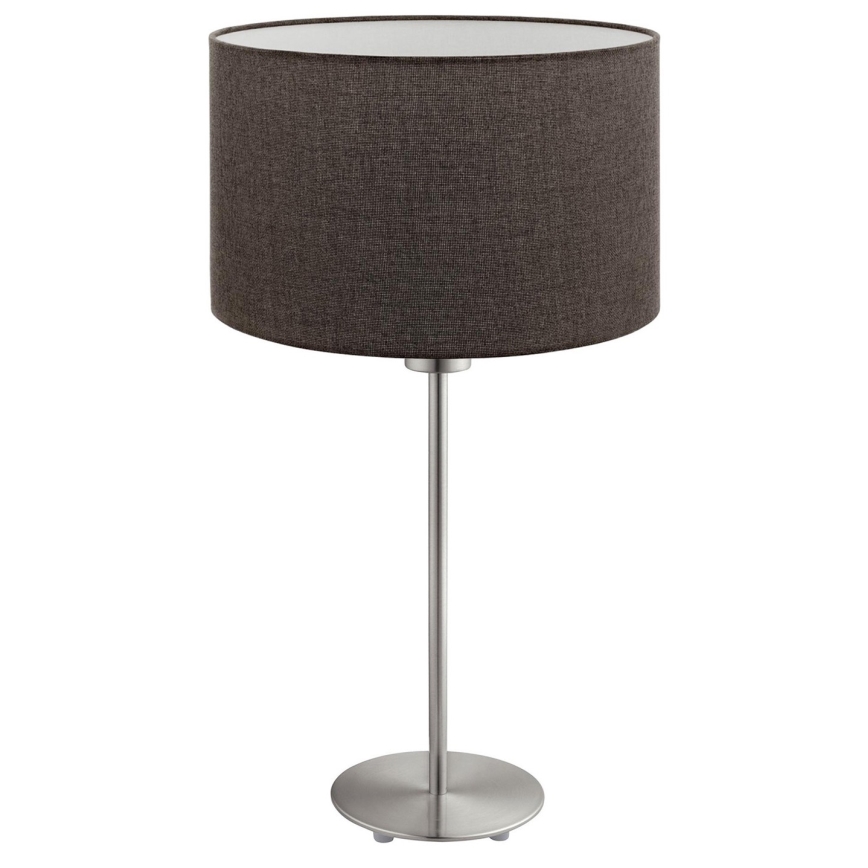 Eglo - LED  Stona lampa TUNJA 1xE27/60W/230V 38,5 cm mat krom/braon