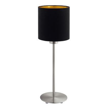 Eglo - LED  Stona lampa TUNJA 1xE27/60W/230V 38,5 cm mat krom/crno