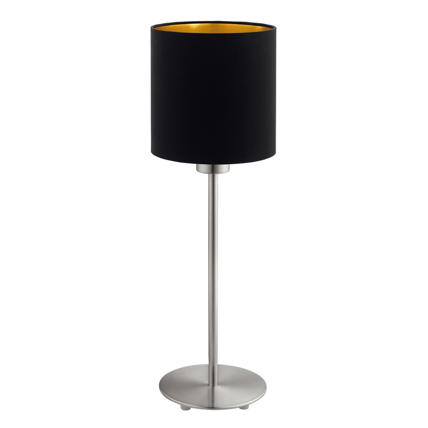 Eglo - LED  Stona lampa TUNJA 1xE27/60W/230V 38,5 cm mat krom/crno