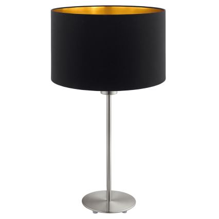 Eglo - LED  Stona lampa TUNJA 1xE27/60W/230V 38,5 cm mat krom/crno