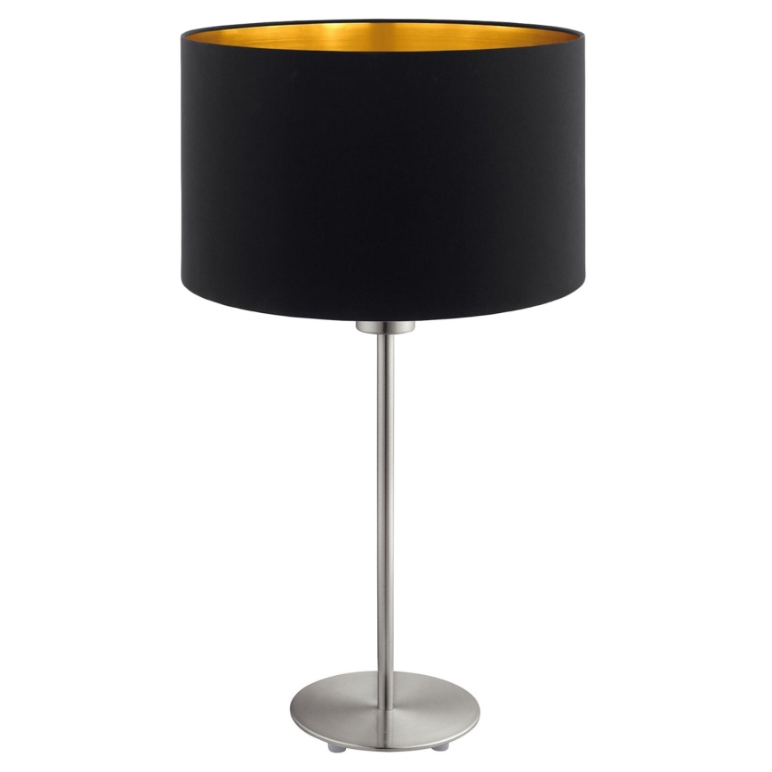 Eglo - LED  Stona lampa TUNJA 1xE27/60W/230V 38,5 cm mat krom/crno