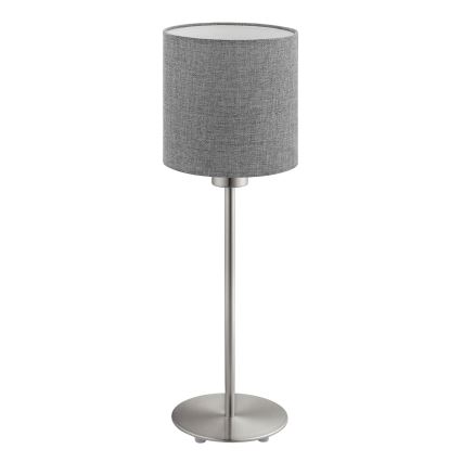 Eglo - LED  Stona lampa TUNJA 1xE27/60W/230V 38,5 cm mat krom/sivo
