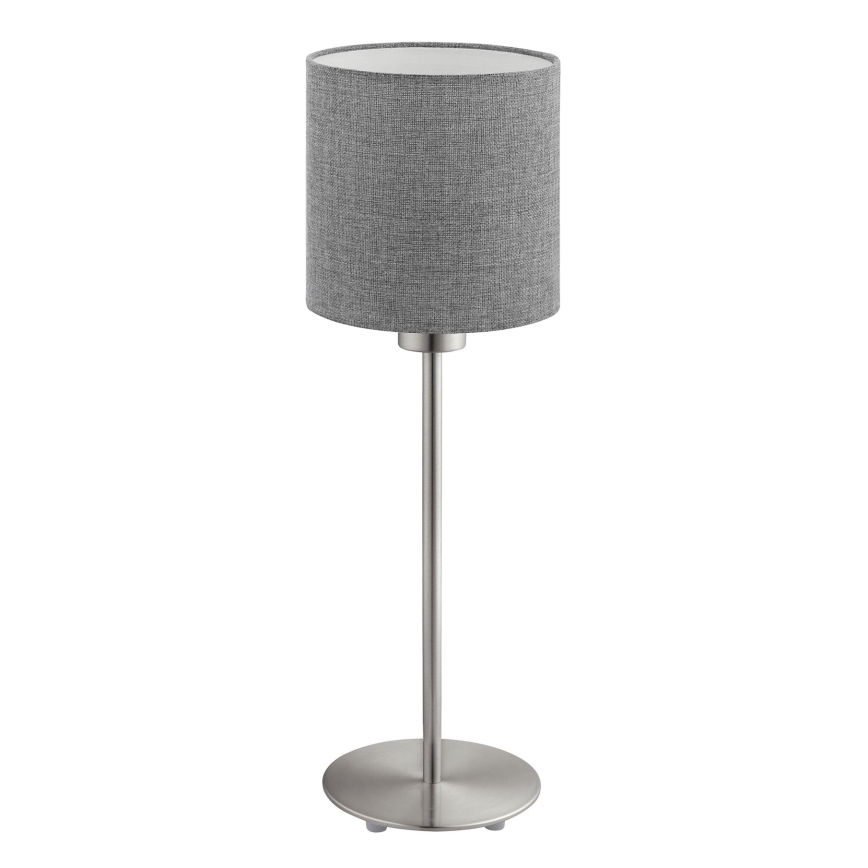 Eglo - LED  Stona lampa TUNJA 1xE27/60W/230V 38,5 cm mat krom/sivo
