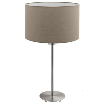 Eglo - LED  Stona lampa TUNJA 1xE27/60W/230V 38,5 cm mat krom/taupe