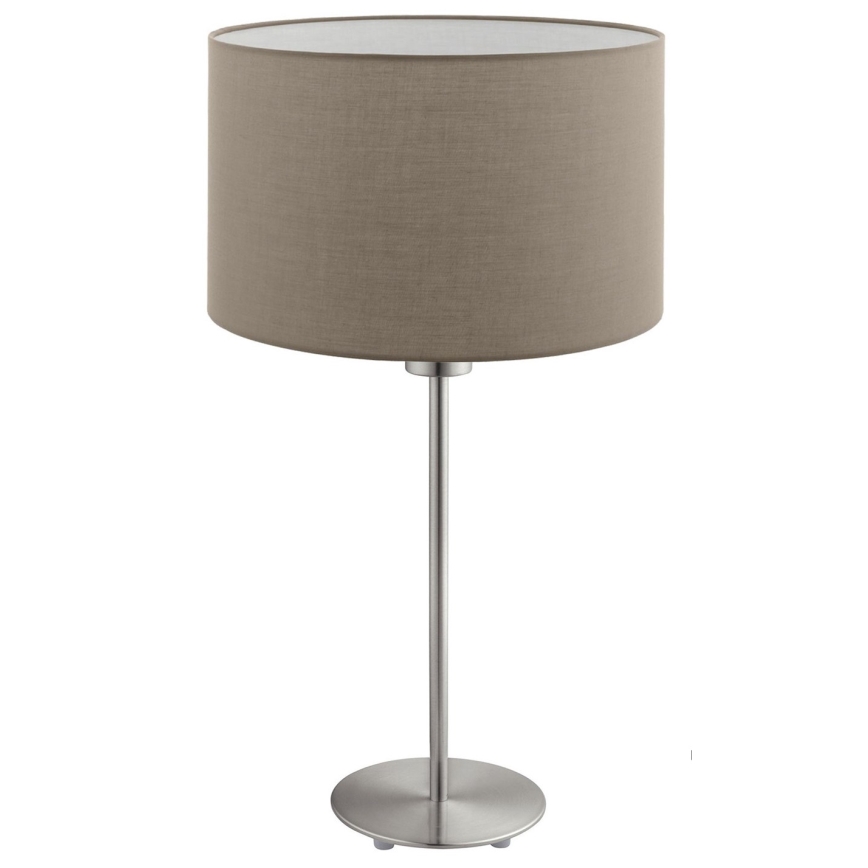 Eglo - LED  Stona lampa TUNJA 1xE27/60W/230V 38,5 cm mat krom/taupe