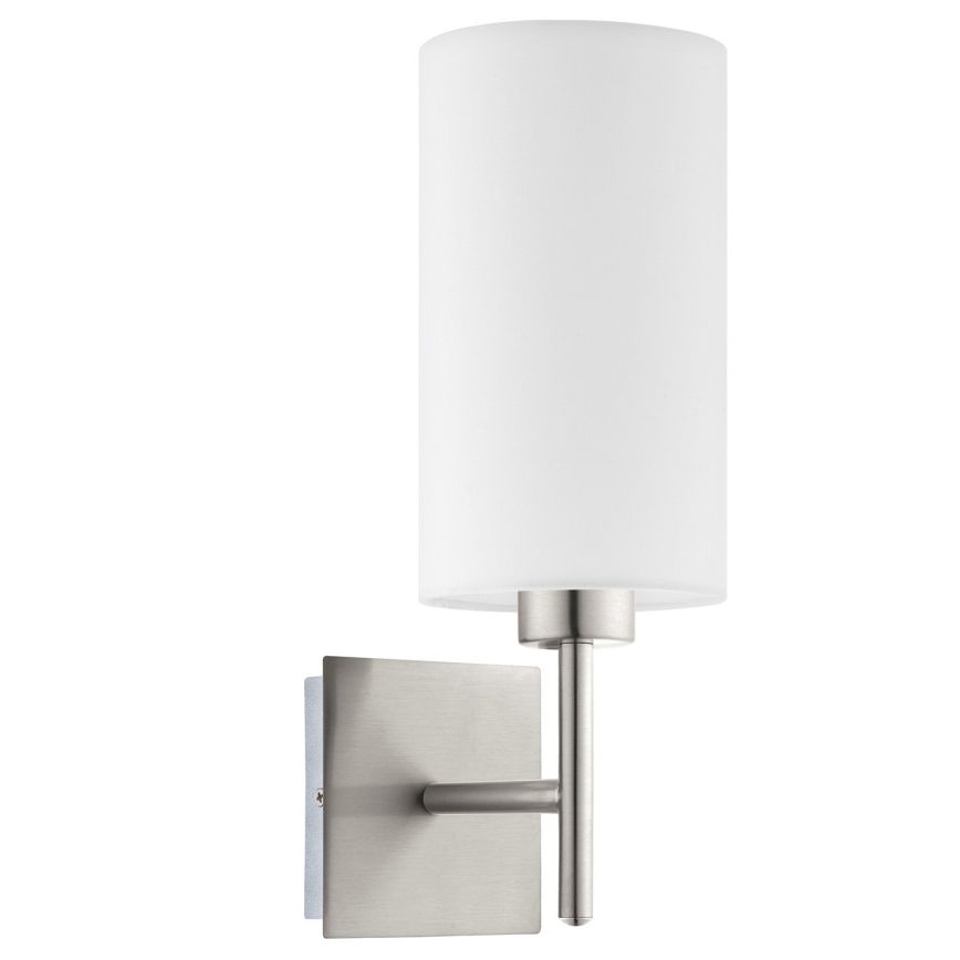 Eglo - LED  Zidna lampa TUNJA 1xE27/60W/230V mat krom/bela
