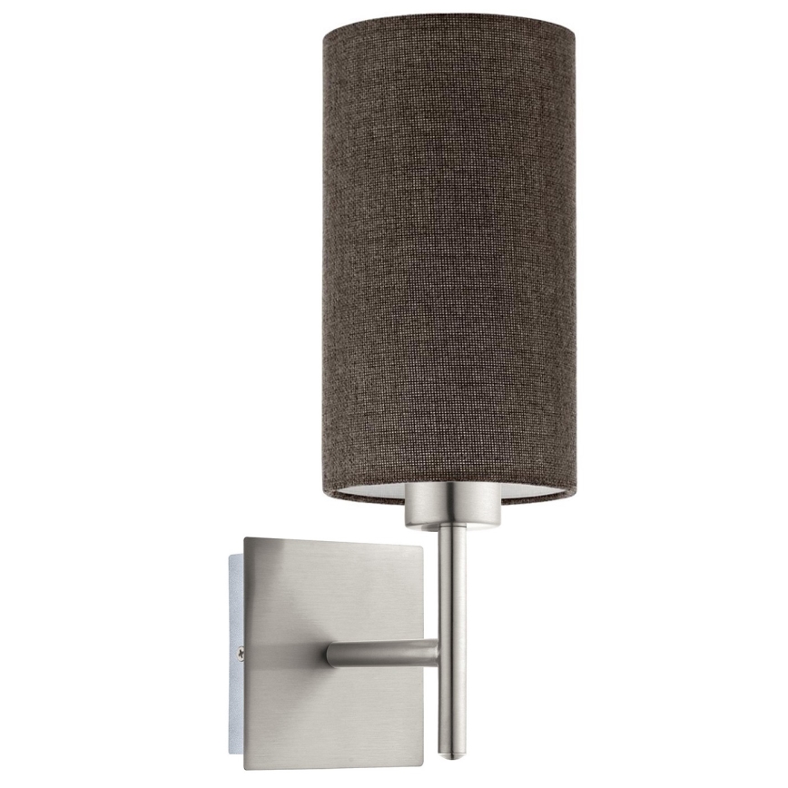 Eglo - LED  Zidna lampa TUNJA 1xE27/60W/230V mat krom/braon