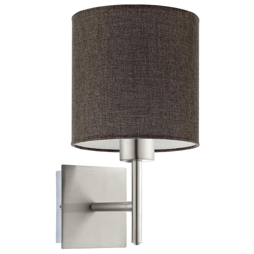 Eglo - LED  Zidna lampa TUNJA 1xE27/60W/230V mat krom/braon