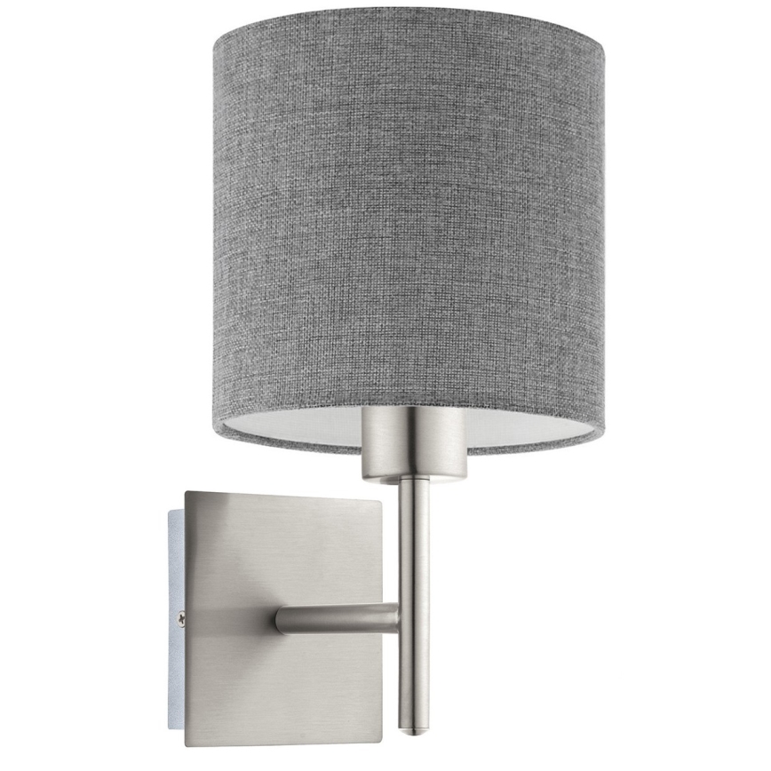 Eglo - LED  Zidna lampa TUNJA 1xE27/60W/230V mat krom/sivo
