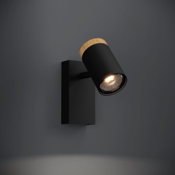 Eglo - LED Zidna reflektorska lampa 1xGU10/4,5W/230V 3000K crno/braon