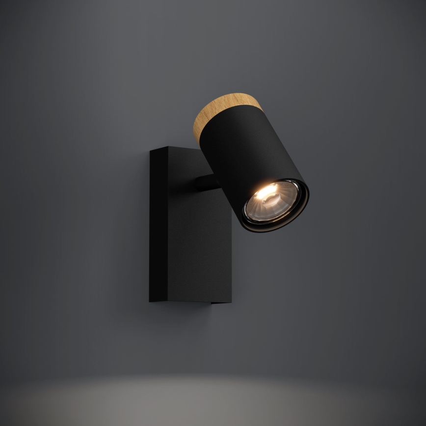 Eglo - LED Zidna reflektorska lampa 1xGU10/4,5W/230V 3000K crno/braon